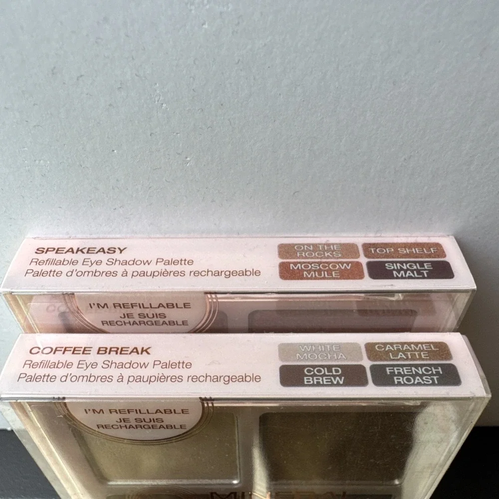 4 - Mineral Fusion COFFEE BREAK And SPEAKEASY Refillable Eye Shadow Palette NEW!